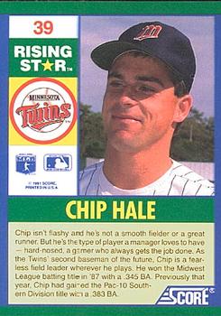 1991 Score 100 Rising Stars #39 Chip Hale Back