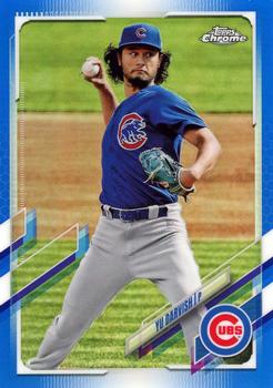 2021 Topps Chrome - Blue Refractor #177 Yu Darvish Front