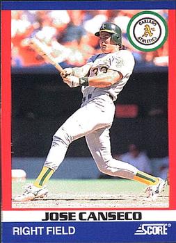 1991 Score 100 Superstars #1 Jose Canseco Front