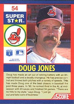 1991 Score 100 Superstars #54 Doug Jones Back