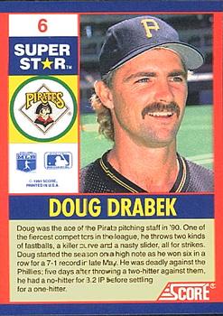 1991 Score 100 Superstars #6 Doug Drabek Back