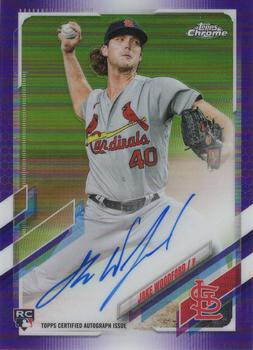 2021 Topps Chrome - Rookie Autographs Purple Refractor #RA-JWO Jake Woodford Front