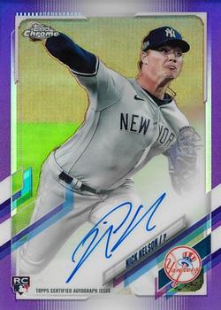 2021 Topps Chrome - Rookie Autographs Purple Refractor #RA-NNE Nick Nelson Front