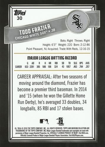 2016 Topps Museum Collection 5x7 - Gold 5x7 #30 Todd Frazier Back