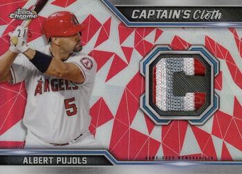 2021 Topps Chrome - Captain's Cloth Chrome Relics Red Refractor #CCR-AP Albert Pujols Front