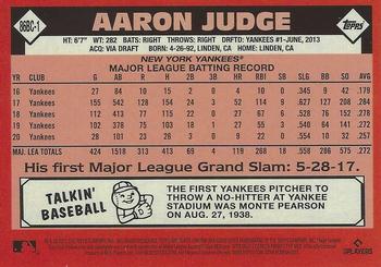 2021 Topps Chrome - 1986 Topps Baseball 35th Anniversary #86BC-1 Aaron Judge Back