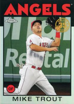 2021 Topps Chrome - 1986 Topps Baseball 35th Anniversary #86BC-2 Mike Trout Front