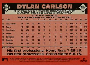 2021 Topps Chrome - 1986 Topps Baseball 35th Anniversary #86BC-6 Dylan Carlson Back