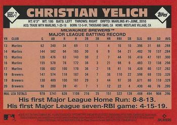2021 Topps Chrome - 1986 Topps Baseball 35th Anniversary #86BC-7 Christian Yelich Back