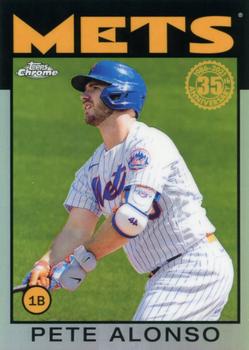 2021 Topps Chrome - 1986 Topps Baseball 35th Anniversary #86BC-10 Pete Alonso Front
