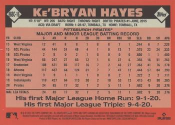 2021 Topps Chrome - 1986 Topps Baseball 35th Anniversary #86BC-16 Ke'Bryan Hayes Back