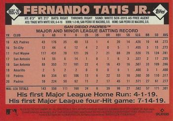 2021 Topps Chrome - 1986 Topps Baseball 35th Anniversary #86BC-20 Fernando Tatis Jr. Back