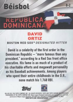 2021 Topps Chrome - Beisbol #B-2 David Ortiz Back