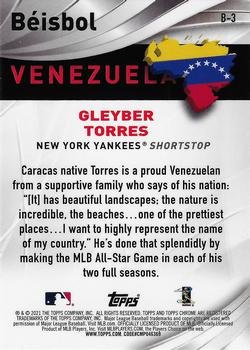 2021 Topps Chrome - Beisbol #B-3 Gleyber Torres Back