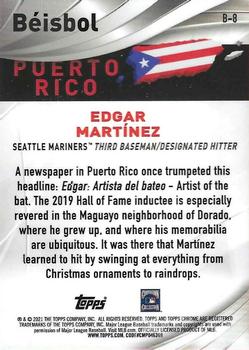 2021 Topps Chrome - Beisbol #B-8 Edgar Martinez Back