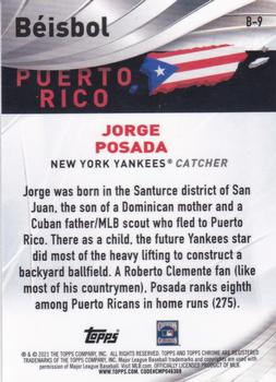 2021 Topps Chrome - Beisbol #B-9 Jorge Posada Back