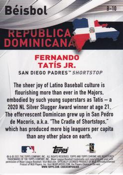 2021 Topps Chrome - Beisbol #B-10 Fernando Tatis Jr. Back