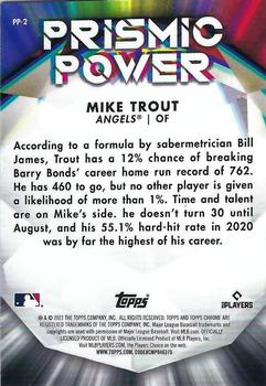 2021 Topps Chrome - Prismic Power #PP-2 Mike Trout Back