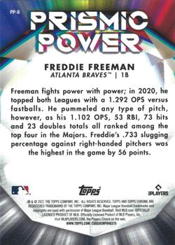 2021 Topps Chrome - Prismic Power #PP-8 Freddie Freeman Back