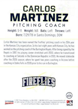 2021 Choice Columbia Fireflies #29 Carlos Martinez Back