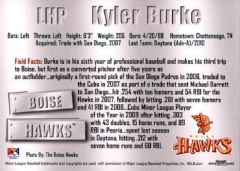 2011 Grandstand Boise Hawks #NNO Kyler Burke Back