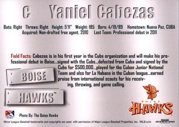 2011 Grandstand Boise Hawks #NNO Yaniel Cabezas Back