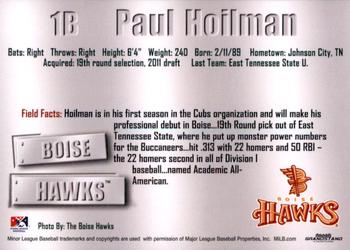 2011 Grandstand Boise Hawks #NNO Paul Hoilman Back