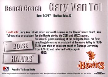 2011 Grandstand Boise Hawks #NNO Gary Van Tol Back