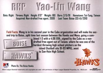 2011 Grandstand Boise Hawks #NNO Yao-Lin Wang Back