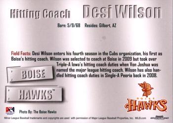 2011 Grandstand Boise Hawks #NNO Desi Wilson Back