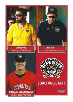 2021 Choice Erie SeaWolves #29 Coaching Staff (Chris Vick / Phil Hartt / Alex Oleszkowicz) Front
