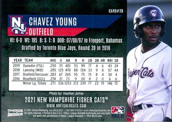 2021 Choice New Hampshire Fisher Cats #28 Chavez Young Back