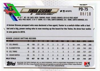2021 Topps Pro Debut - Red #PD-75 Yunior Severino Back