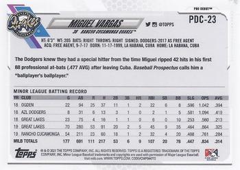 2021 Topps Pro Debut - Chrome #PDC-23 Miguel Vargas Back