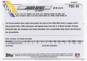 2021 Topps Pro Debut - Chrome #PDC-49 Jagger Haynes Back