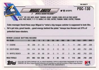 2021 Topps Pro Debut - Chrome #PDC-130 Miguel Amaya Back
