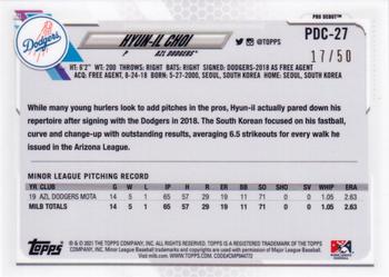 2021 Topps Pro Debut - Chrome Gold Refractor #PDC-27 Hyun-il Choi Back