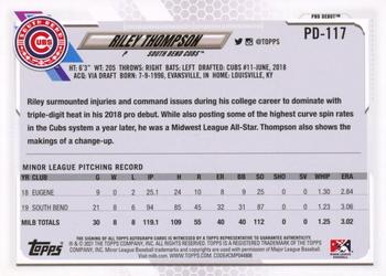 2021 Topps Pro Debut - Autographs #PD-117 Riley Thompson Back