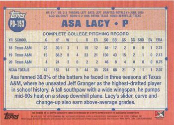 2021 Topps Pro Debut - Autographs #PD-153 Asa Lacy Back
