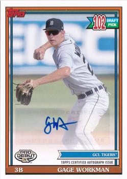 2021 Topps Pro Debut - Autographs #PD-179 Gage Workman Front