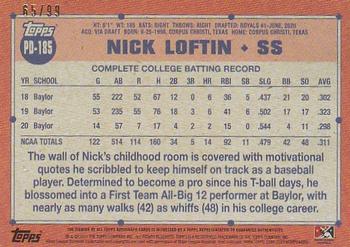 2021 Topps Pro Debut - Autographs Green #PD-185 Nick Loftin Back