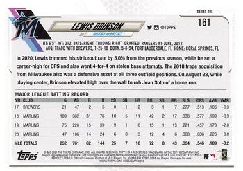2021 Topps - Gold Star #161 Lewis Brinson Back