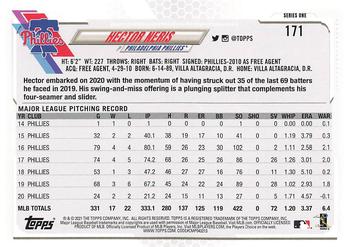 2021 Topps - Gold Star #171 Hector Neris Back