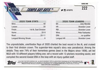2021 Topps - Gold Star #222 Tampa Bay Rays Back