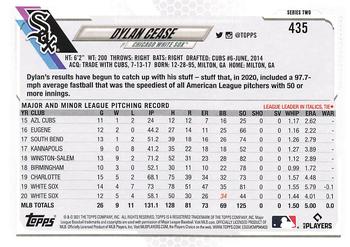 2021 Topps - Gold Star #435 Dylan Cease Back