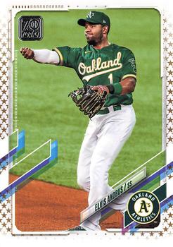 2021 Topps - Gold Star #651 Elvis Andrus Front