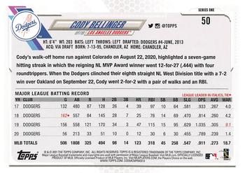 2021 Topps - Blue Star #50 Cody Bellinger Back