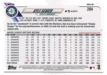 2021 Topps - Blue Star #204 Kyle Seager Back