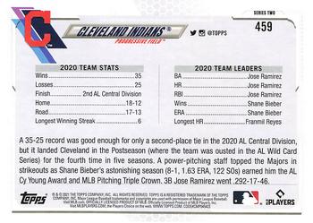 2021 Topps - Blue Star #459 Cleveland Indians Back
