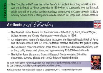 2005 National Baseball Hall of Fame and Museum Education Program #NNO Artifacts and Education (Abner Doubleday) Back